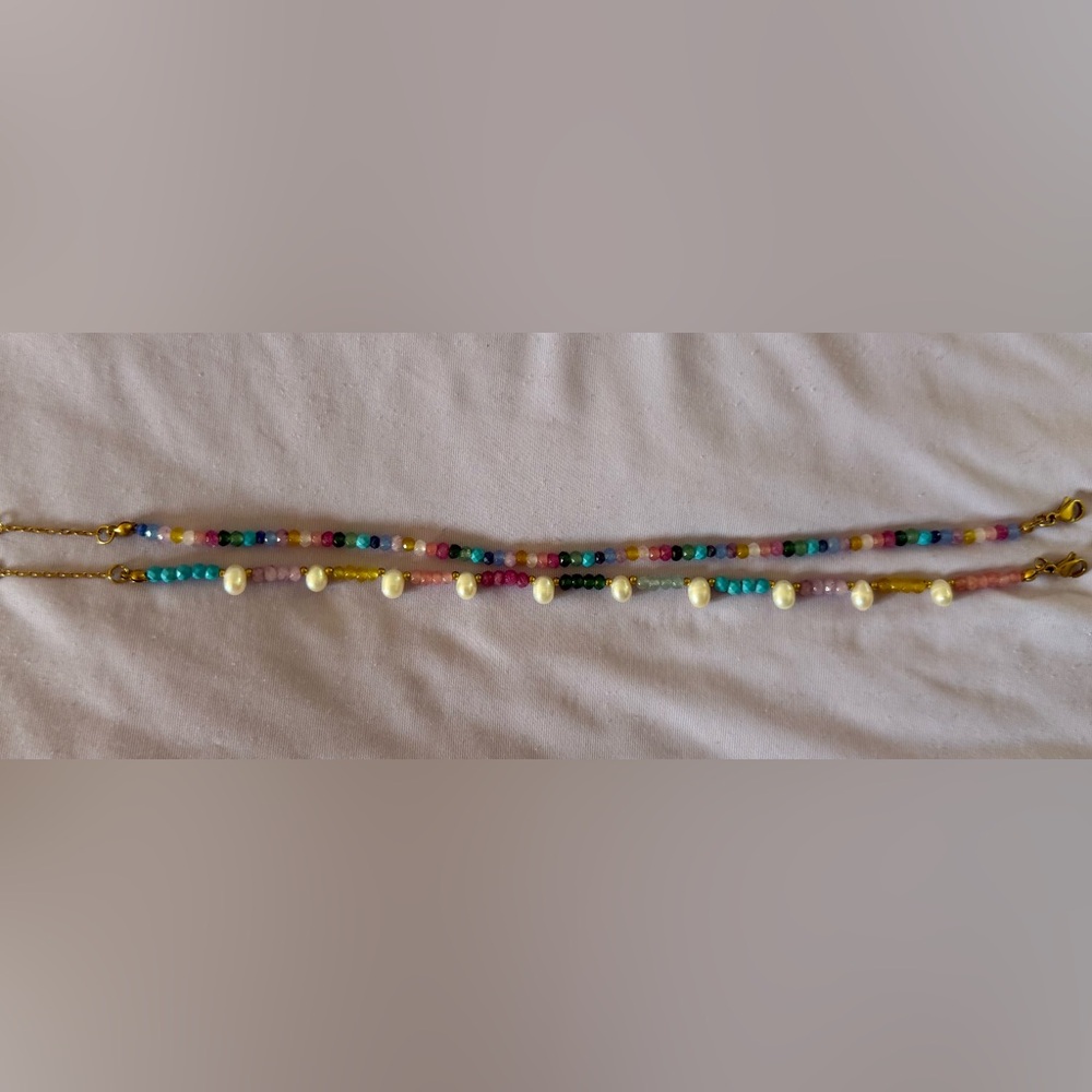 BaubleBar Beaded Anklet Set